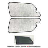 Rear Side 3rd Row Window Sunshade for 2011-2020 Toyota Sienna Minivan - without Sunshade Hooks (Set of 2)