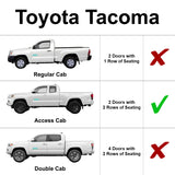 Side Window Rear Seat 2nd Row Sunshade for 2016-2023 Toyota Tacoma Access Cab 2 Door (Set of 2)