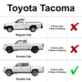 Side Window Rear Seat 2nd Row Sunshade for 2016-2023 Toyota Tacoma Double Cab 4 Door Pickup (Set of 2)