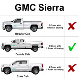 Side Window Rear Seat 2nd Row Sunshade for 2014-2018 GMC Sierra 1500 - 4Dr Double Cab (Set of 2)