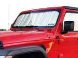 Front Windshield Sunshade for 2018-2025 Jeep Wrangler 2 Door 4 Door - No Mirror on Windshield & No Sensor