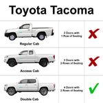 Side Window Rear Seat Sunshades for 2016-2023 Toyota Tacoma Double Cab 4 Door Pickup (Set of 2)