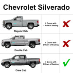 Side Window Rear Seat Sunshades for 2020-2024 Chevrolet Silverado 2500 3500 - 4Dr Crew Cab (Set of 2)