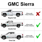 Side Window Front Row Sunshades for 2014-2018 GMC Sierra 1500 - 4Dr Double Cab, Crew Cab (Set of 2)