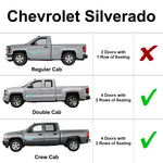 Side Window Front Row Sunshades for 2019-2024 Chevrolet Silverado 1500 - 4Dr Double Cab, Crew Cab (Set of 2)