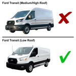 Side Window Front Row Sunshades for 2015-2025 Ford Transit - Low Roof only (Set of 2) - (NOT for E-Transit)