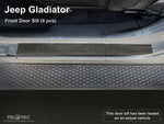 Full Set Door Sill Protector Kit for 2020-2025 Jeep Gladiator Pickup