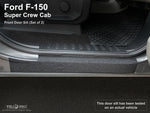 Full Set Door Sill Protector Kit for 2015-2020 Ford F-150 Crew Cab (Front & Rear Doors)