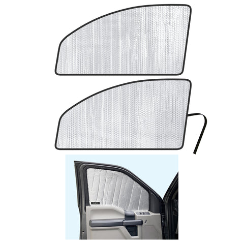 Side Window Front Seat Sunshade for 2017-2022 Ford F-250, F-350 Pickup (Set of 2) | All Cab Types | NOT for Motorhomes/RVs or E-Series Vehicles