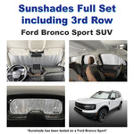 Full Set of Sunshades (w/ 3rd Row) for 2021-2025 Ford Bronco Sport SUV