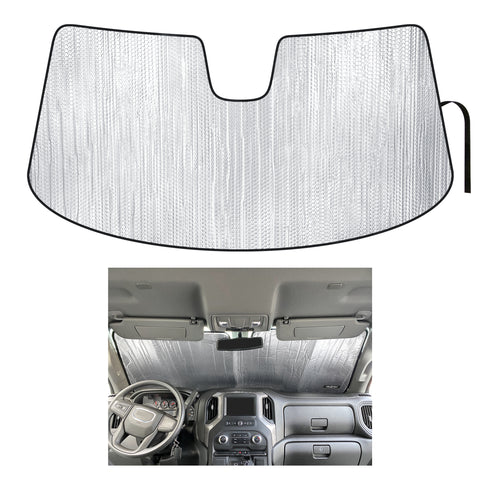 Front Windshield Sunshade for 2019-2025 GMC Sierra 1500 2500 3500 Pickup Truck