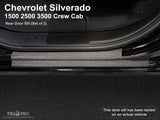 Full Set Door Sill Protector Kit for 2019-2025 Chevrolet Silverado 1500 & 2020-2025 2500 3500 Crew Cab (Front & Rear Doors)