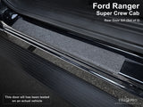 Full Set Door Sill Protector Kit for 2019-2023 Ford Ranger Super Crew Cab Crew Cab (Front & Rear Doors)