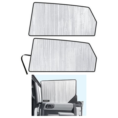 Side Window Rear Seat 2nd Row Sunshade for 2021-2025 Ford Bronco SUV - 4Dr 4Door - Not for Sport Model (Set of 2)