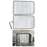 Side Window Rear Seat 2nd Row Sunshade for 2004-2015 Nissan Titan, 4Dr 4Door Crew Cab Pickup (Set of 2)