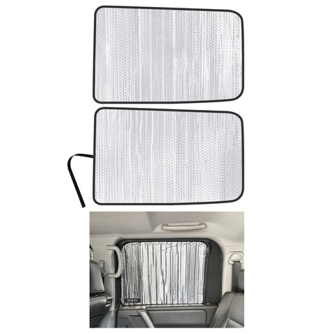 Side Window Rear Seat 2nd Row Sunshade for 2004-2015 Nissan Titan, 4Dr 4Door Crew Cab Pickup (Set of 2)