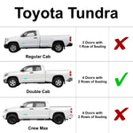 Side Window Rear Seat Sunshade for 2007-2021 Toyota Tundra, Double Cab 4Door (Set of 2)