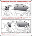 Side Window Rear Seat 2nd Row Sunshades (Set of 2) for 2022-2023 Volkswagen Golf GTI / Golf R Hatchback - 4Dr