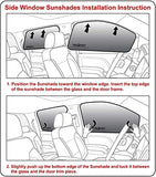 Side Window Rear Seat 2nd Row Sunshade (2pcs) for 2023-2024 Kia Niro, Plug-in Hybrid, Hybrid, EV, SUV