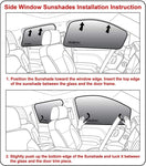 Side Window Front Seat Sunshade for 2008-2017 Audi A5 Coupe (Set of 2)