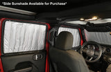 Windshield Sunshade for 2018-2025 Jeep Wrangler 4 Door - w/ Rearview Mirror on Windshield