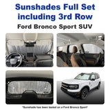 Sunshades Full Set (with 3rd Row) for 2021-2024 Ford Bronco Sport SUV