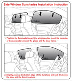 Side Window Front Row Sunshades for 2005-2021 Nissan Frontier (Set of 2) - 2 Door King Cab Pickup Truck