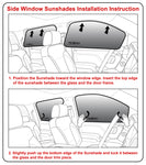 Side Window Rear Seat 2nd Row Sunshades for 2009-2015 Jaguar XF Sedan (Set of 2)