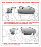 Side Window Front Row Sunshades for 2017-2024 Volvo S90 Recharge (Plug-in Hybrid), Hybrid, Sedan (Set of 2)