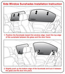 Side Window Front Row Sunshades for 2021-2024 Toyota Sienna Minivan (Set of 2)