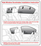 Side Window Front Row Sunshades for 2007-2021 Toyota Tundra Regular Cab 2 Door (Set of 2)